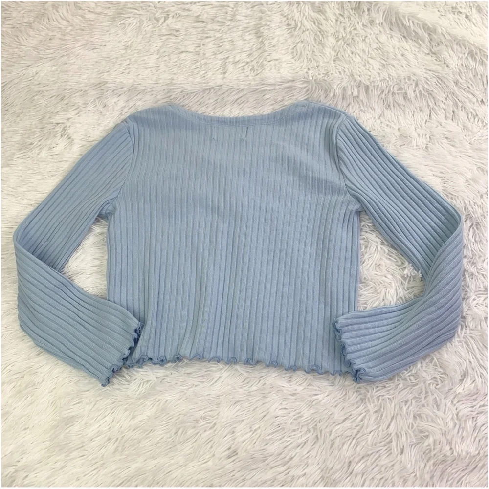 Old Navy Light‎ Blue long sleeve Ribbed Cardigan V neck